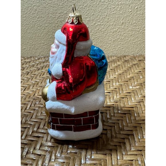 Vintage Poland Santa Claus Blown Glass Christmas Ornament - Picture 4 of 7
